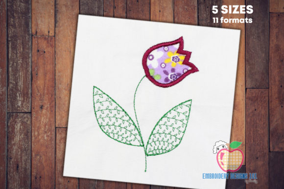 Tulip Flower Applique